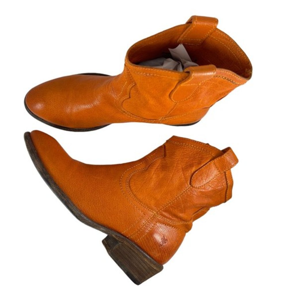 FRYE Women's Leather Carson Shortie Ankle Western Boots Size 6.5B